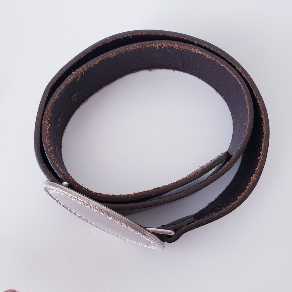 Vintage Abercrombie Fitch Brown Leather Belt - Picture 10 of 12
